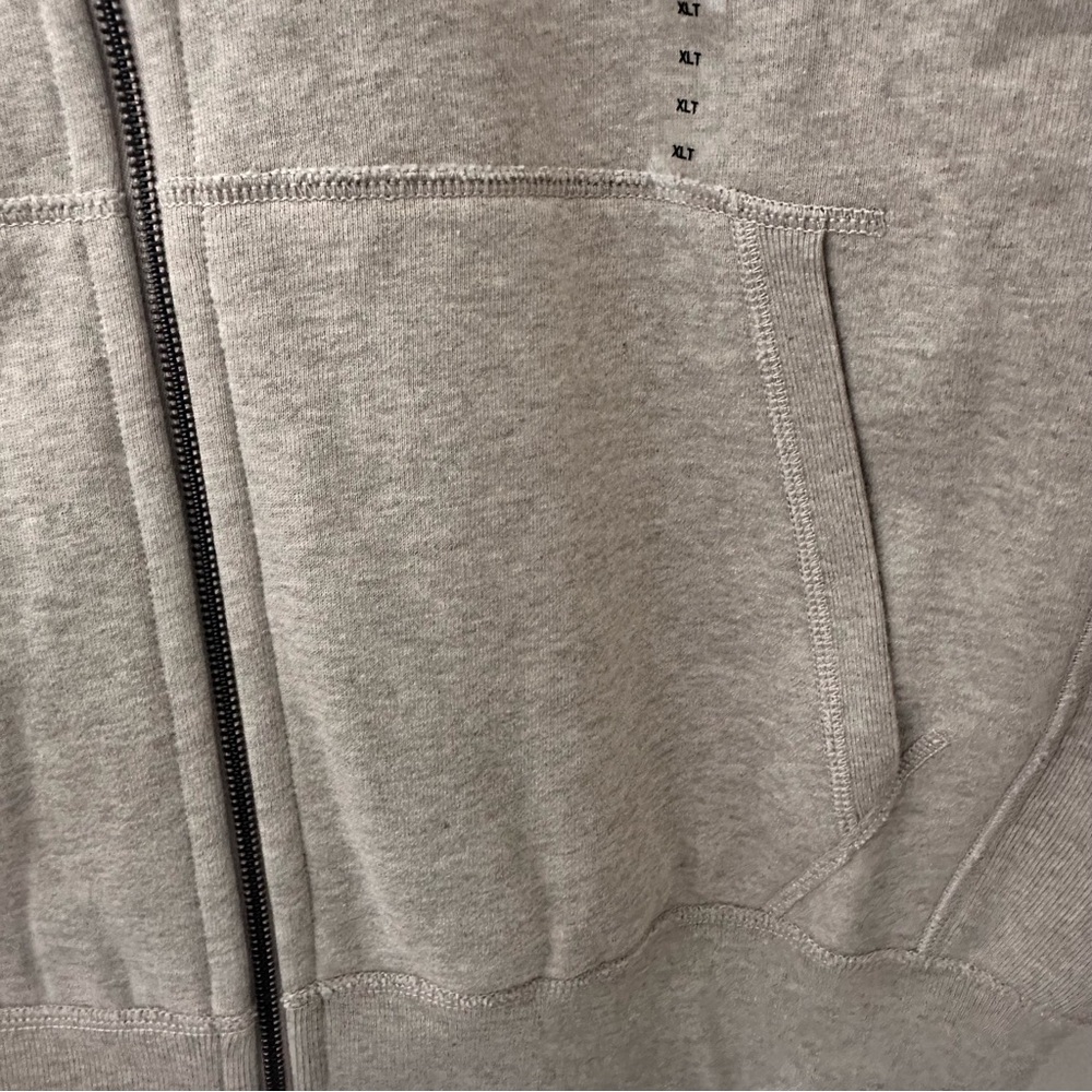 Polo Ralph Lauren Waffle Knit Hoodie Full Zip Jacket Gray Men's XLT Gray NWT - Picture 4 of 7